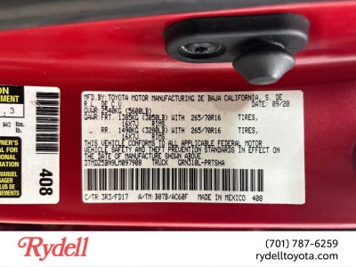 2020 Toyota Tacoma 4WD TRD Offroad