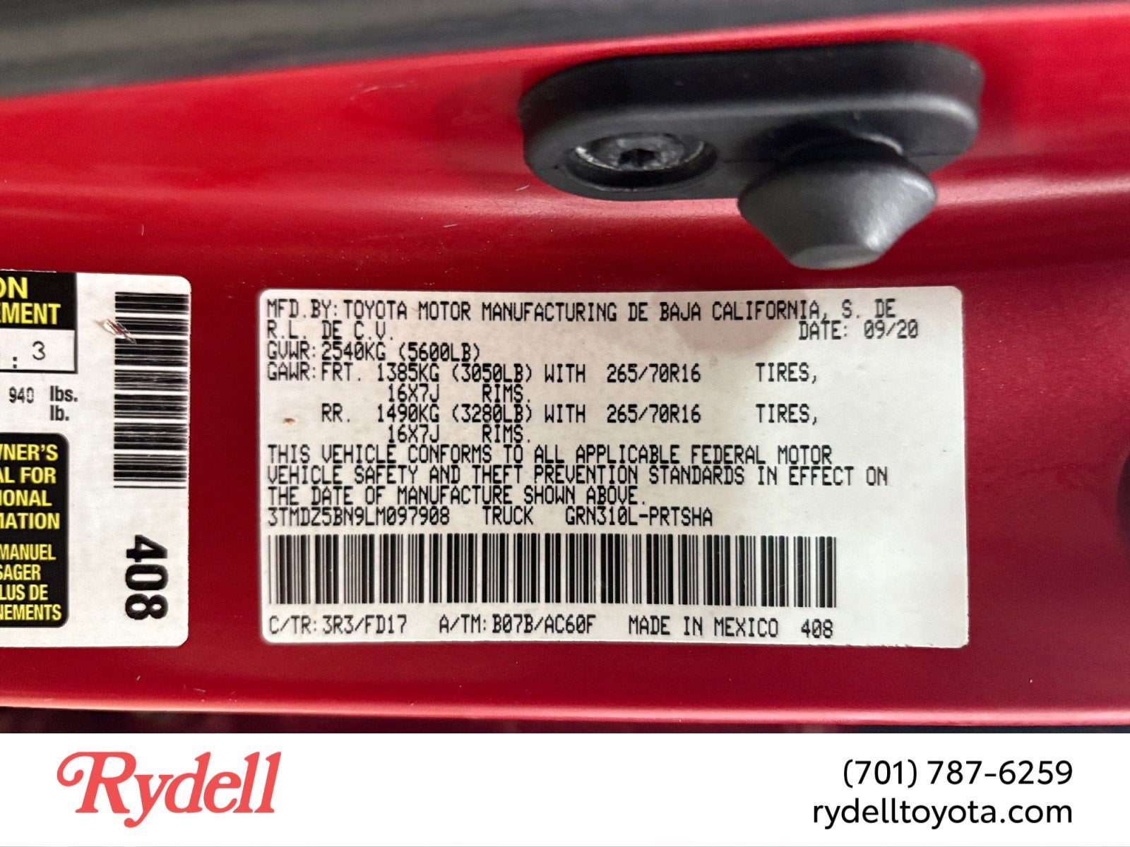 2020 Toyota Tacoma 4WD TRD Offroad