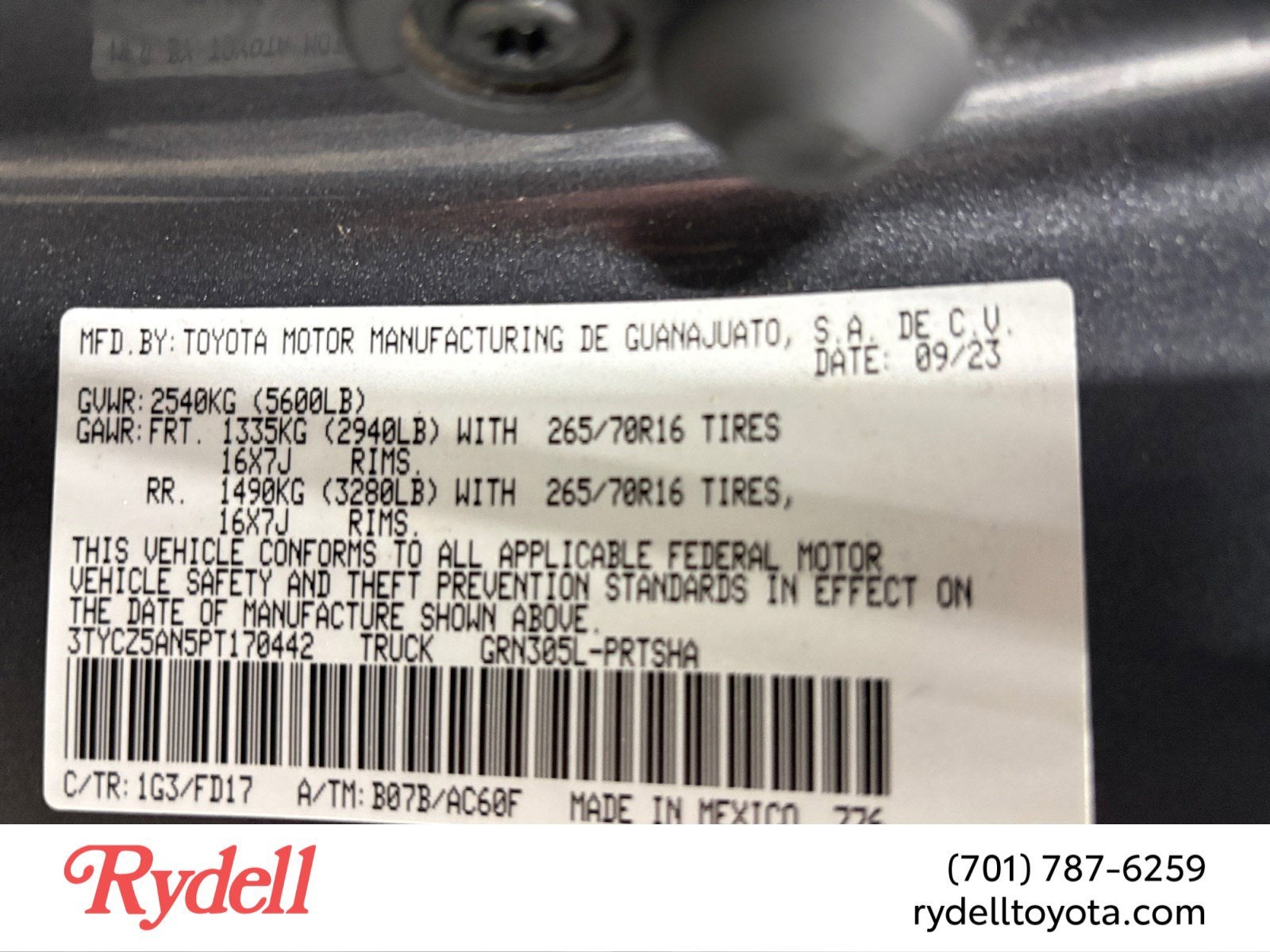 2023 Toyota Tacoma 4WD TRD Offroad