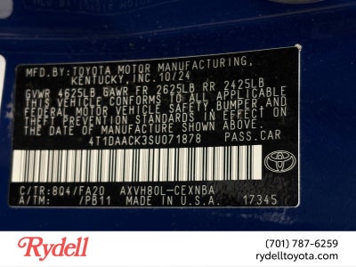 2025 Toyota Camry LE