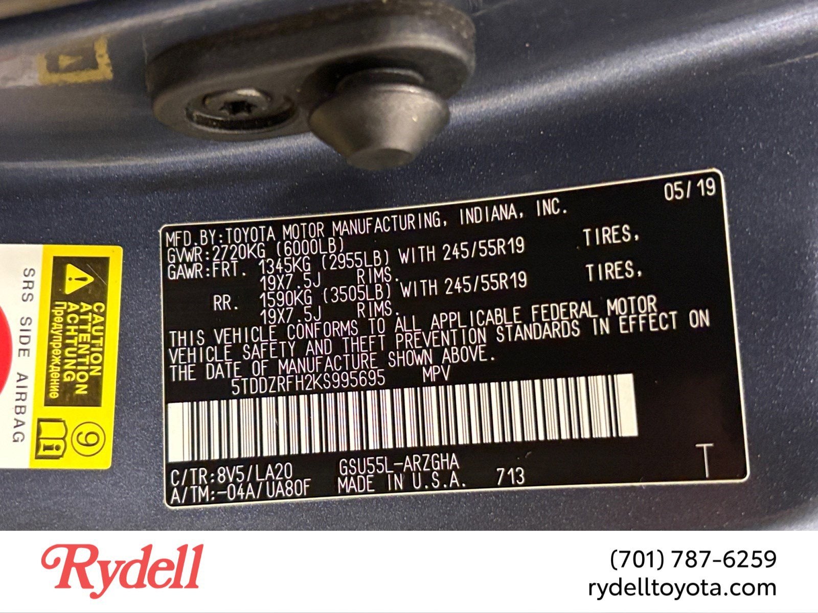 2019 Toyota Highlander Limited Platinum