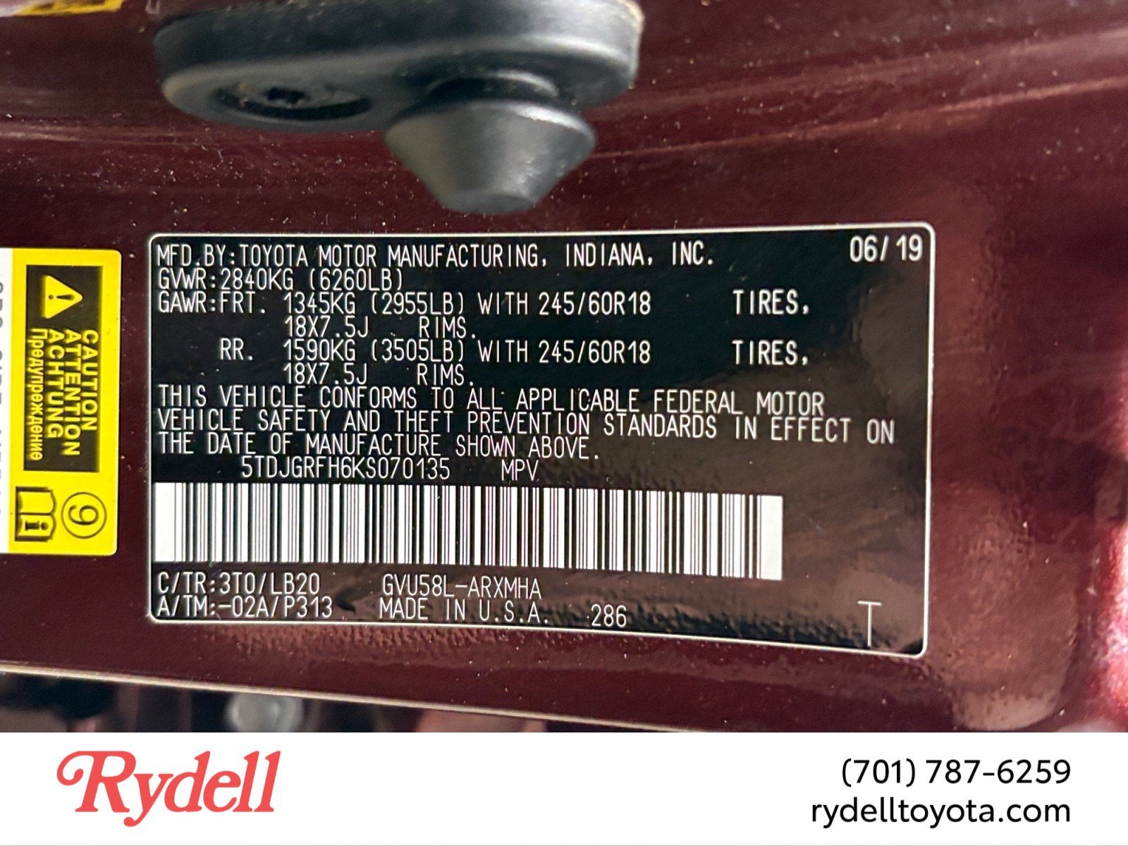 2019 Toyota Highlander Hybrid XLE