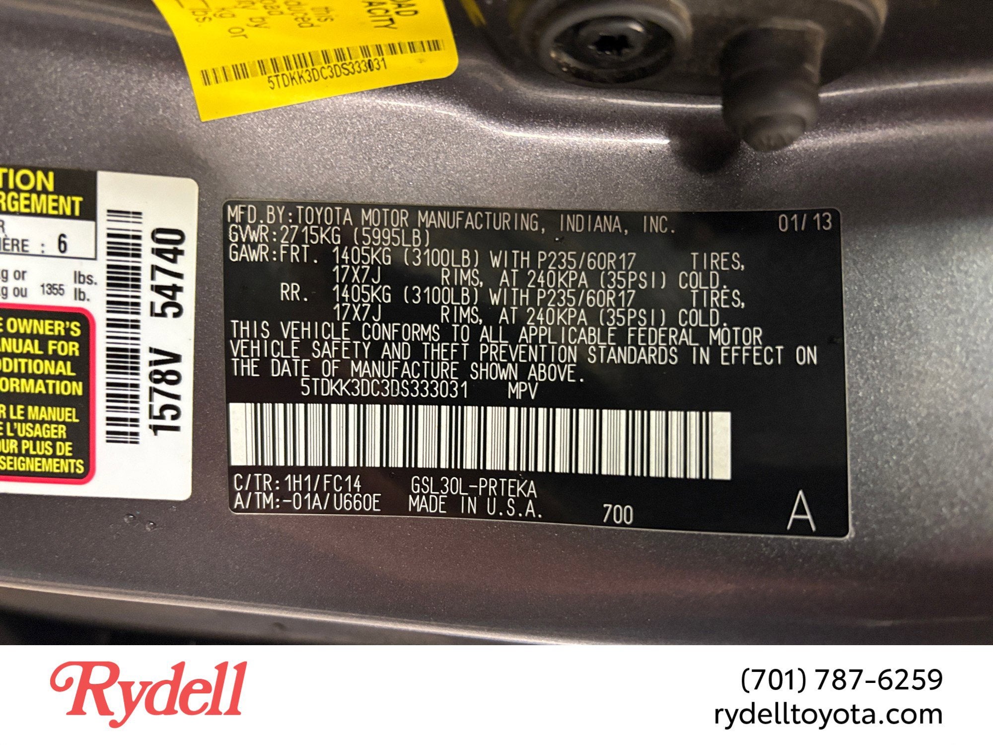 2013 Toyota Sienna LE