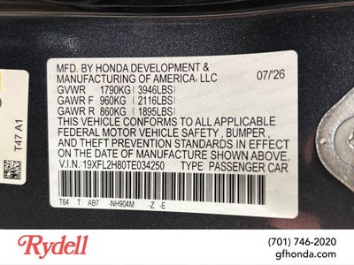 2026 Honda Civic Hatchback Sport