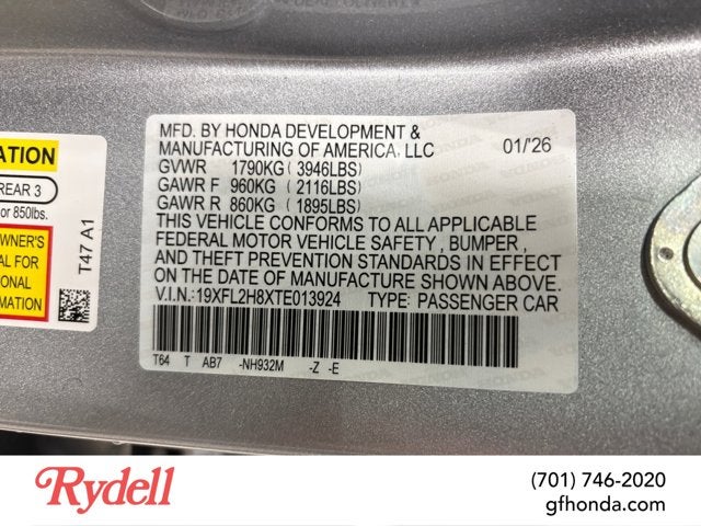 2026 Honda Civic Hatchback Sport