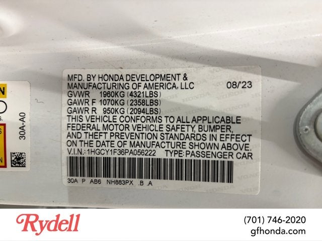 2023 Honda Accord Sedan EX