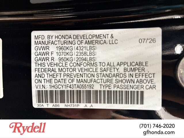 2026 Honda Accord Sedan SE