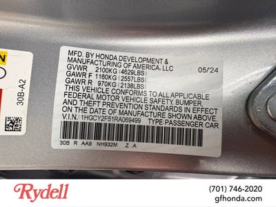 2024 Honda Accord Hybrid Sport