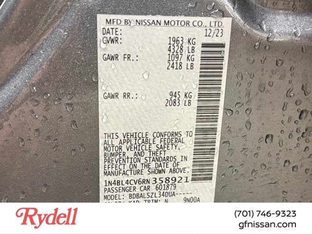 2024 Nissan Altima 2.5 SR
