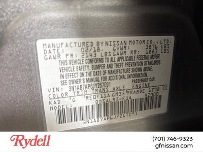 2018 Nissan Sentra SR