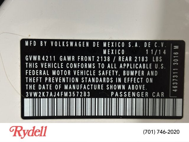 2015 Volkswagen Jetta S