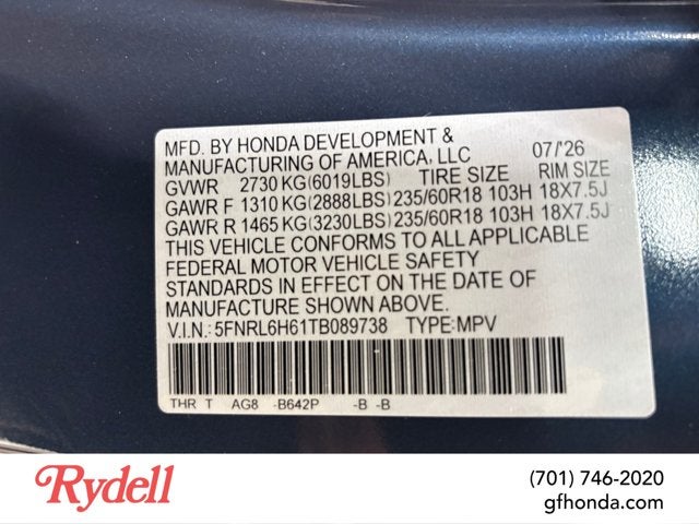 2026 Honda Odyssey EX-L