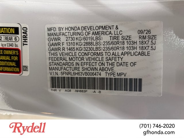 2027 Honda Odyssey EX-L