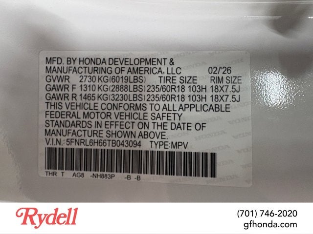 2026 Honda Odyssey EX-L