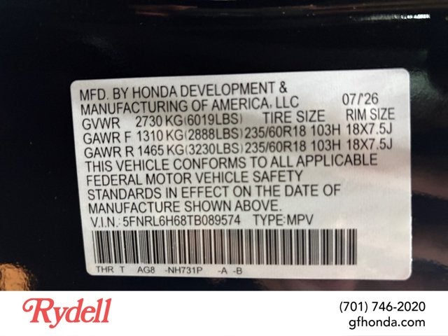 2026 Honda Odyssey EX-L