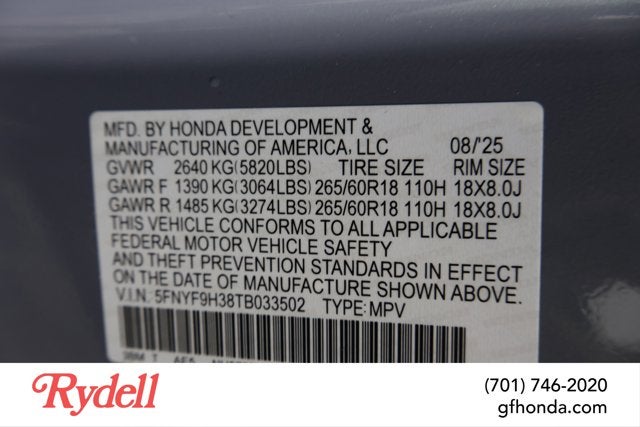 2026 Honda Passport RTL