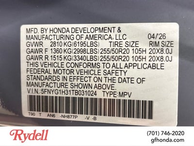 2026 Honda Pilot Sport