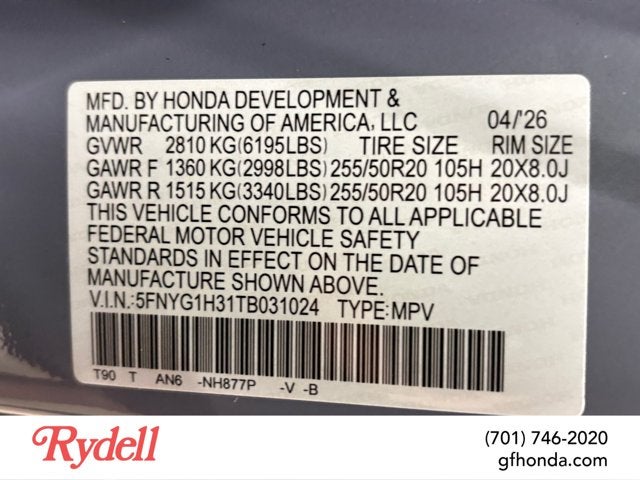 2026 Honda Pilot Sport
