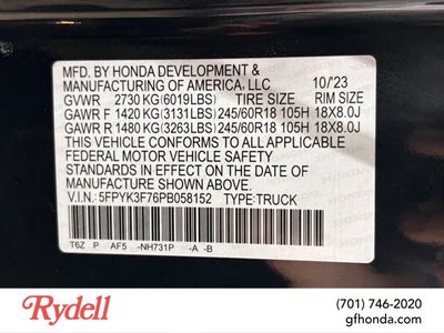 2023 Honda Ridgeline RTL-E