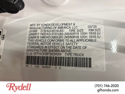 2026 Honda Ridgeline Black Edition