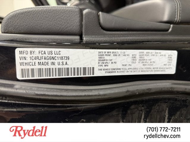 2022 Jeep Grand Cherokee WK Laredo X