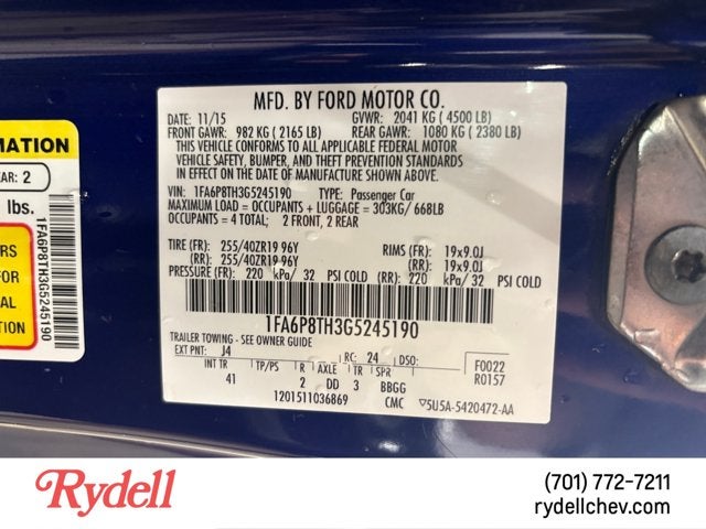 2016 Ford Mustang Eco Premium