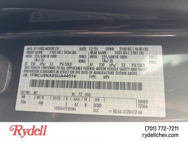 2025 Ford Escape ST-Line Select