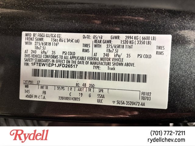 2018 Ford F-150 XLT