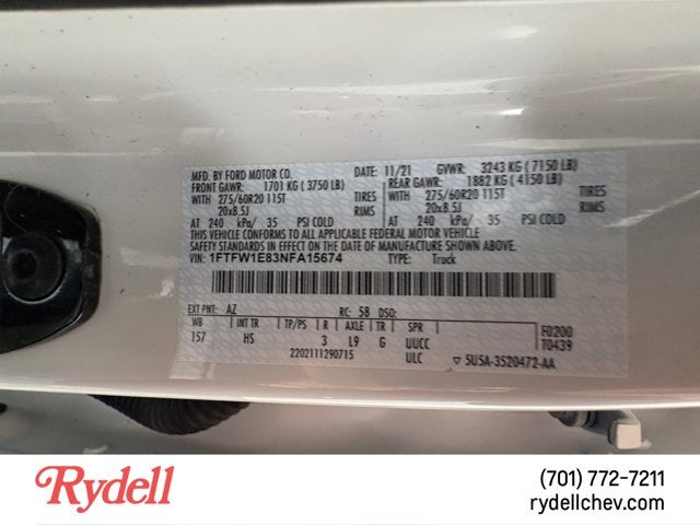 2022 Ford F-150 LARIAT