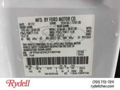 2012 Ford F-150 Lariat