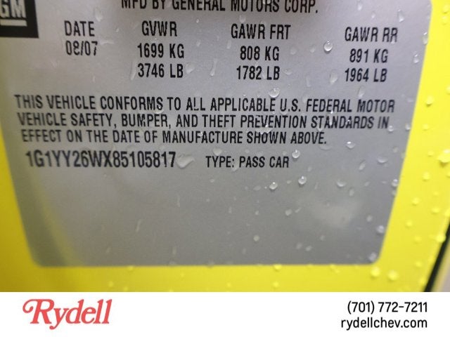 2008 Chevrolet Corvette Base