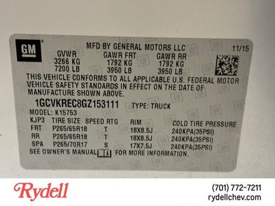 2016 Chevrolet Silverado 1500 LT