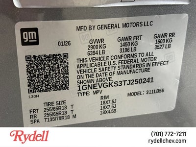 2026 Chevrolet Traverse AWD LT