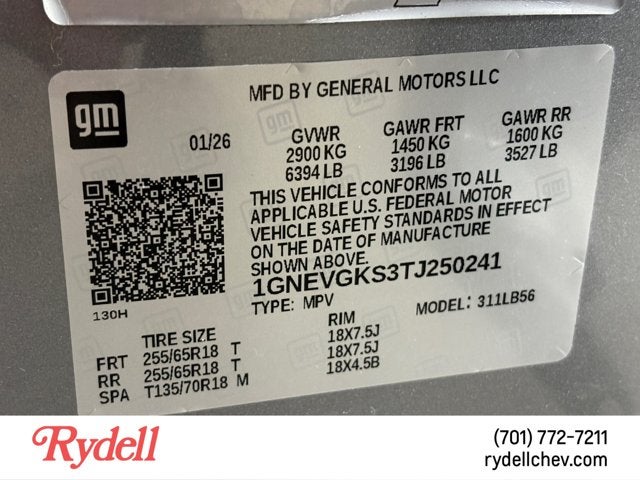 2026 Chevrolet Traverse AWD LT