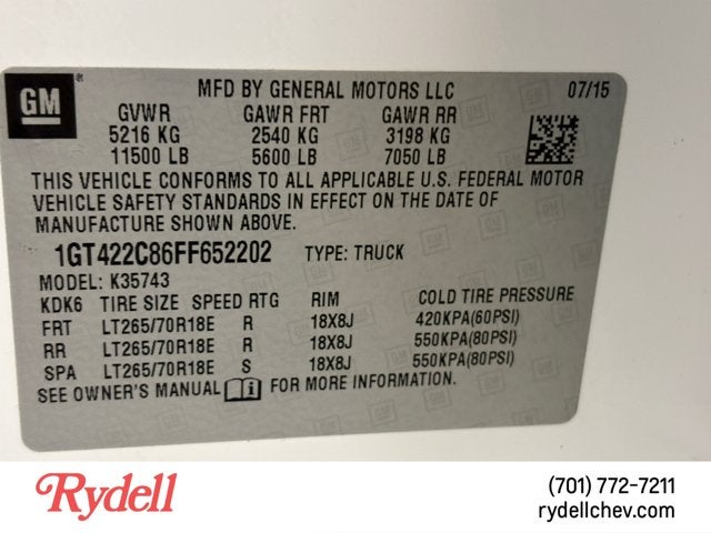 2015 GMC Sierra 3500HD available WiFi SLE