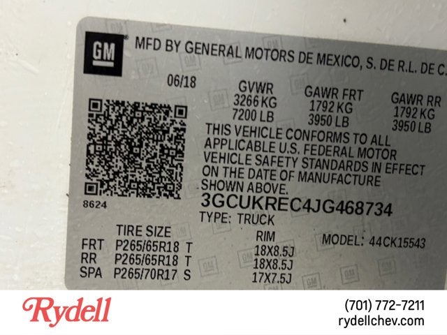 2018 Chevrolet Silverado 1500 LT