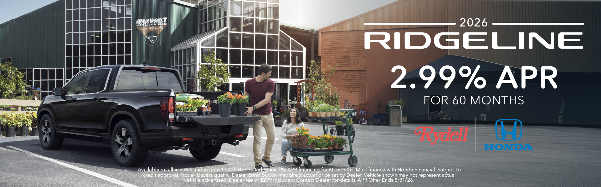 Honda Ridgeline APR Offer May 2026
